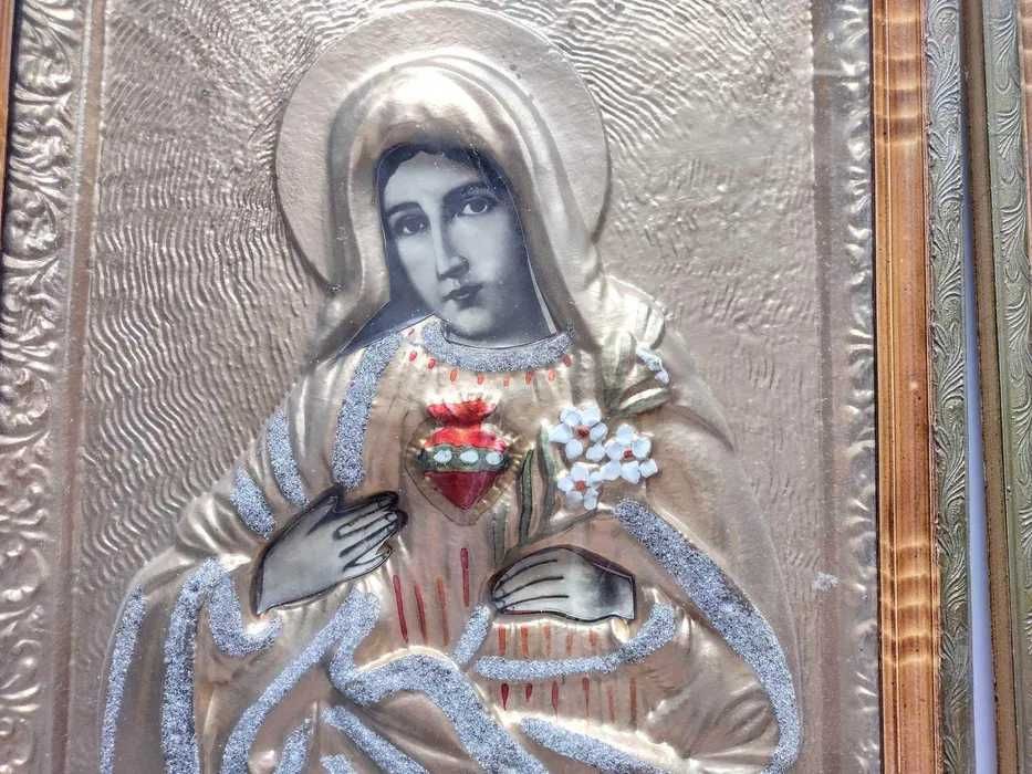 Stare obrazy święte jak ikony - Maria i Jezus