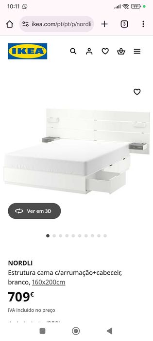 Cama de casal usada como nova, em excelente estado