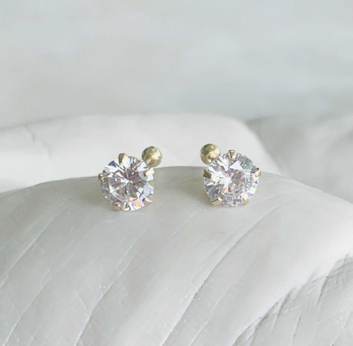 Brincos diamante "moissanite" de 0,5 CT cada