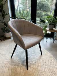 Krzesło/fotel jasny szary Carlo Bellotti tapicerowany