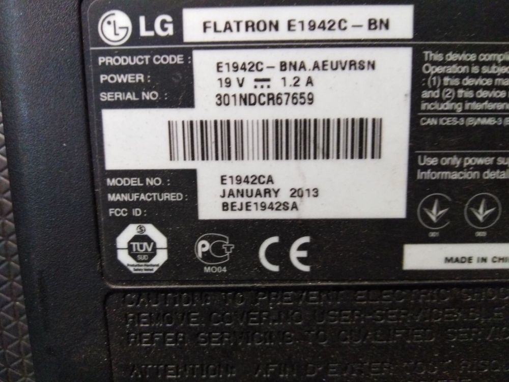 Монитор LG 19”