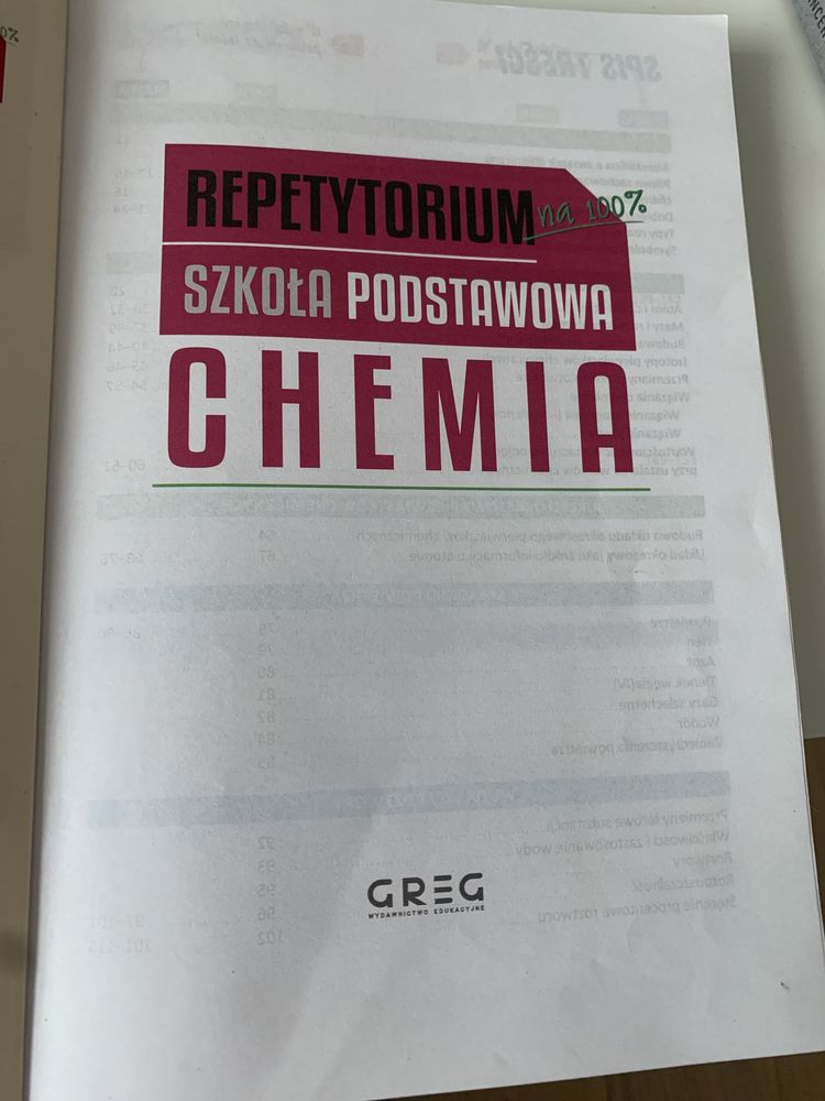 repetytorium chemia szkola podstawowa