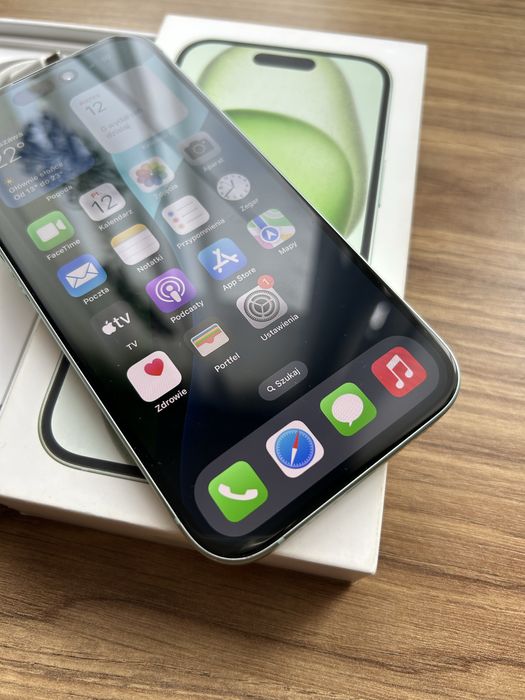 Iphone 15 128GB Green/Komplet*Bez Rat*Wolna Sprzedaż/Bat87%!