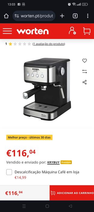 Máquina de café con oferta moinho