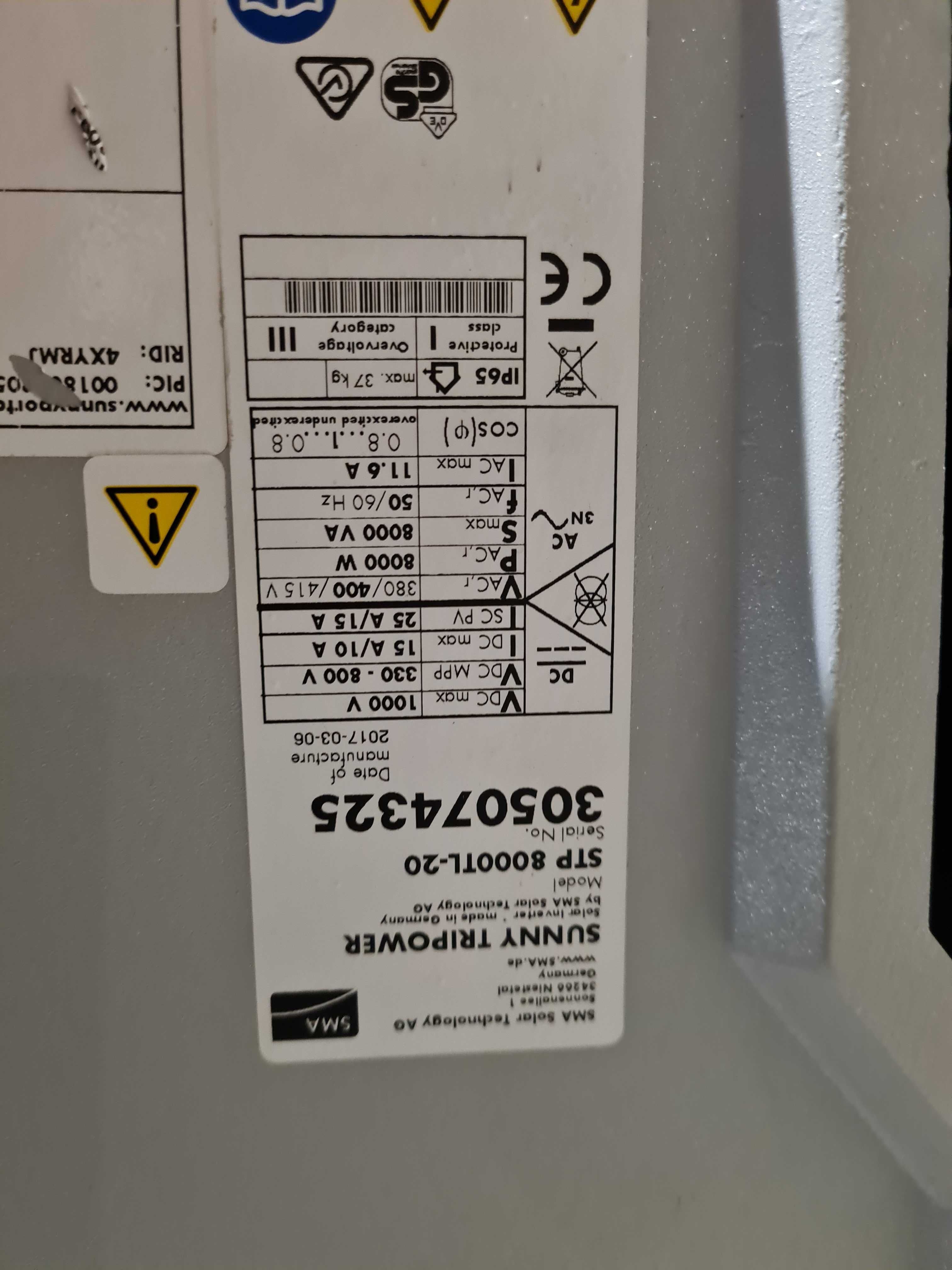 Falownik inwenter SMA ,  STP 8000 TL