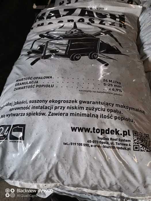 Węgiel "KAZACH" EKOGROSZEK workowany 1 TONA dostawa GRATIS CAŁA Polska