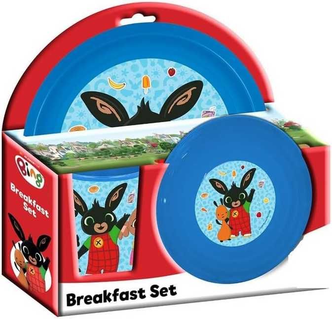 BING Zestaw naczyń dla dzieci 3w1 BPA free kubek miska i talerzyk