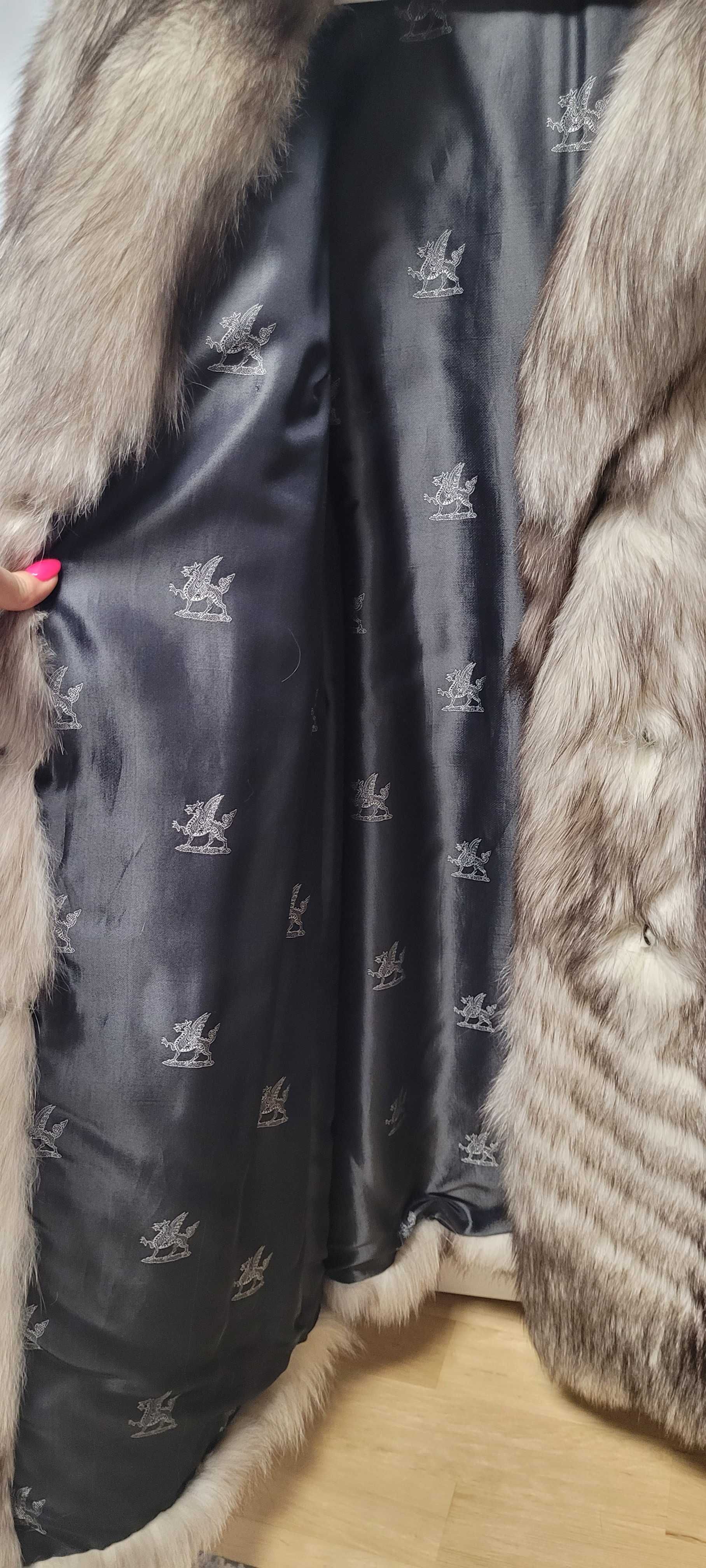 Mob wife ekskluzywne futro lis biały polarny blue fox CENA POSEZONOWA