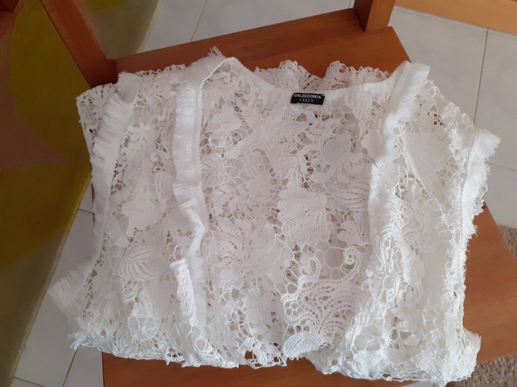 Kimono branco de praia arrendado ( Calzedonia ) C/ Novo