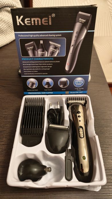 Máquina 3 em 1 (Cabelo, Barba e Nariz) NOVA!