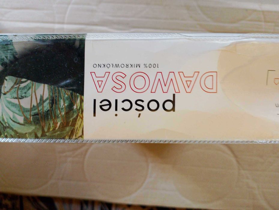 Pościel Dawosa 220 x 200 , wzor w palmy , odcienie zieleni