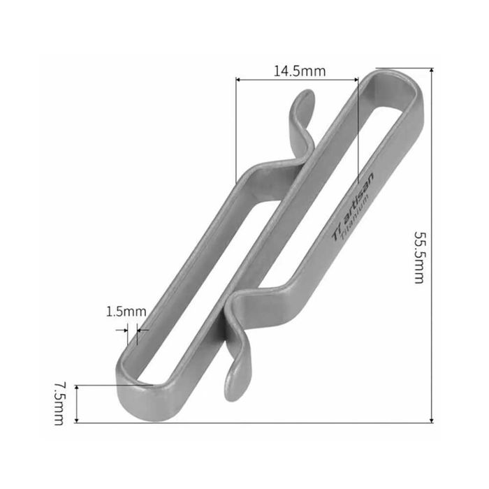 EDC Титанова кліпса затискач Tiartisan для поуча ключів клипса карабін