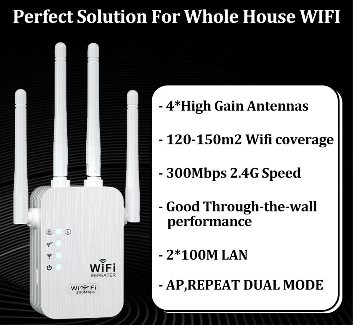 Repeater Mega zasięg - wzmacniacz WiFi 2.4GH z funkcją AP
