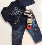 Bluza i spodnie na szelkach 74