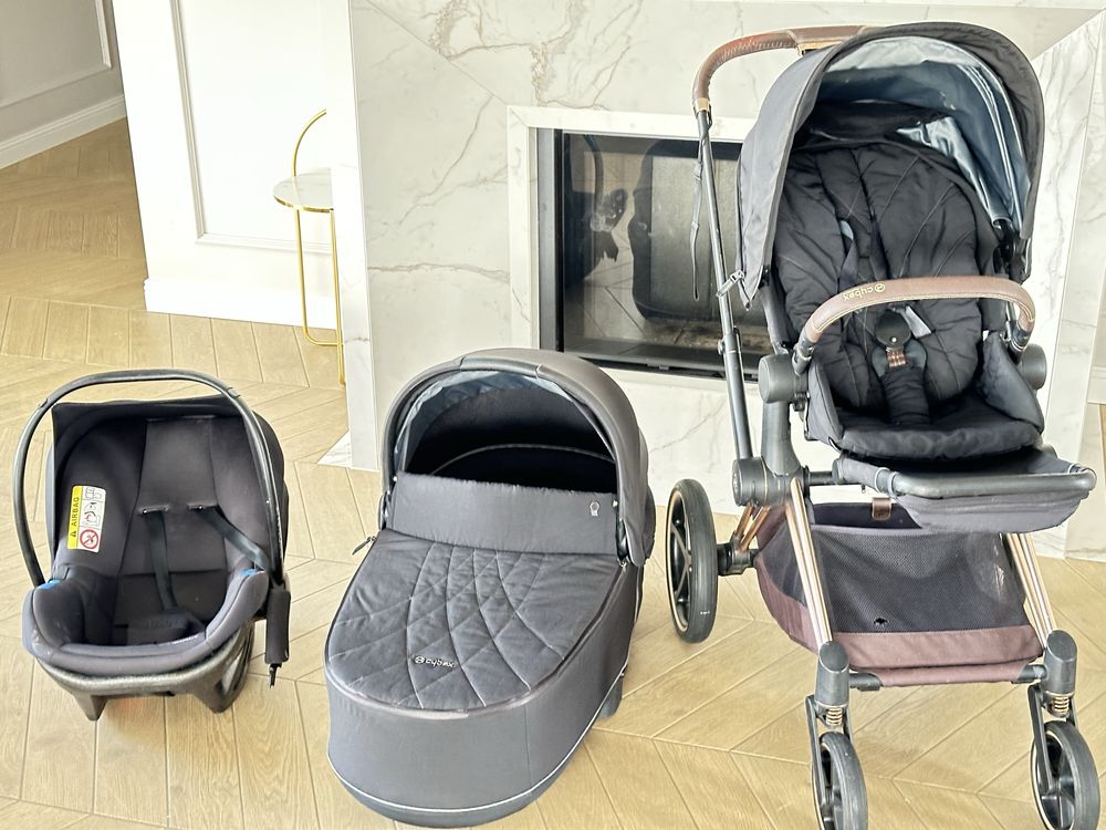 Wozek Chbex Priam 2 w 1 czarny rose gold