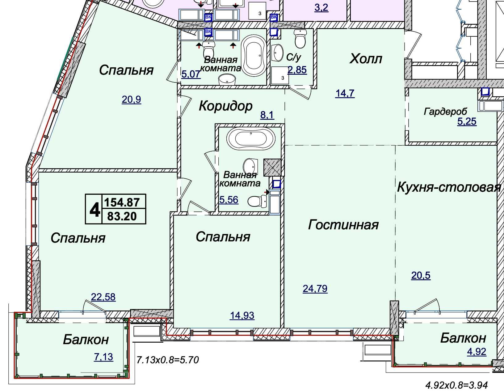 ЖК Новопечерские Липки 155м2 4х комн. высокий этаж