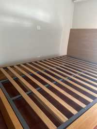 cama de casal madeira com  estrado