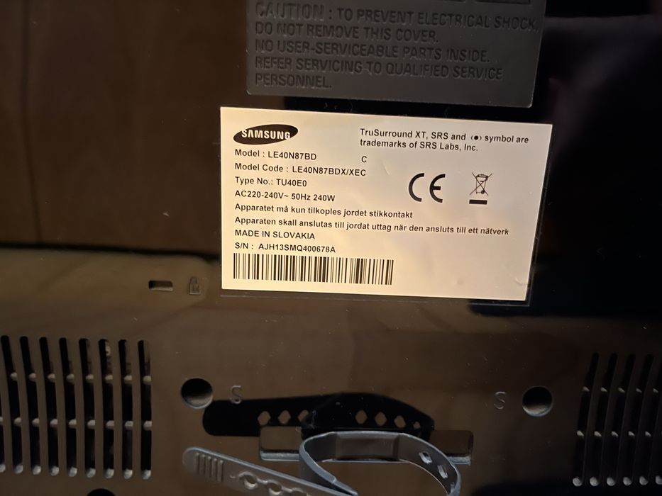 TV Samsung LE40N87BD 101,6 cm (40") Full HD Preto