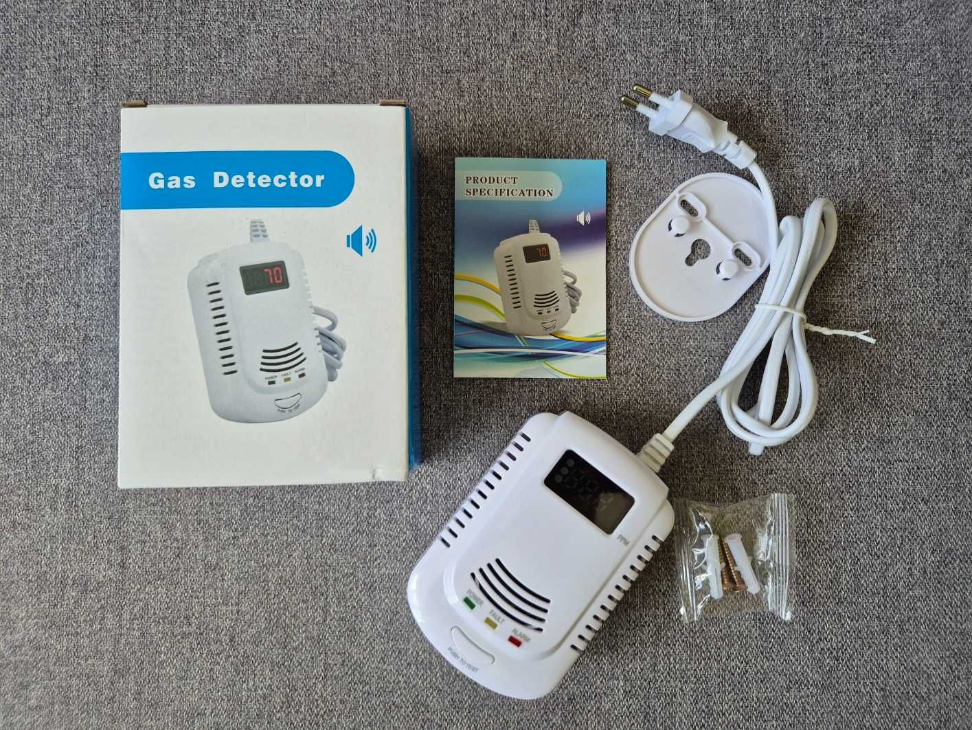 Czujnik Gazu Ziemnego - Metanu LPG Propan Butan Butla Alarm Detektor