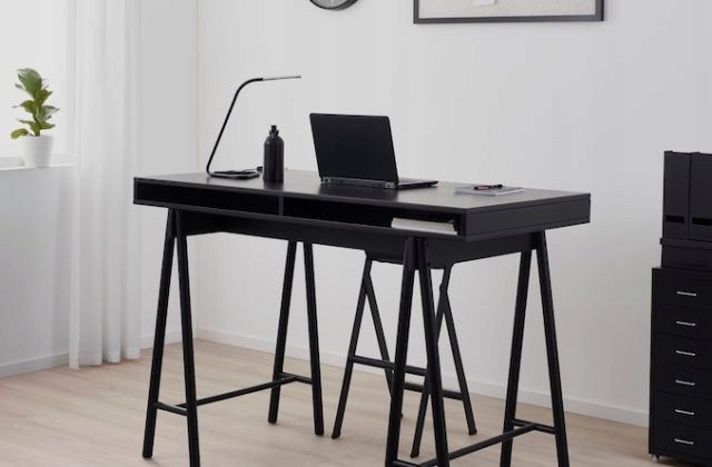 IKEA SPANST biurko blat stołu z kozłami stół