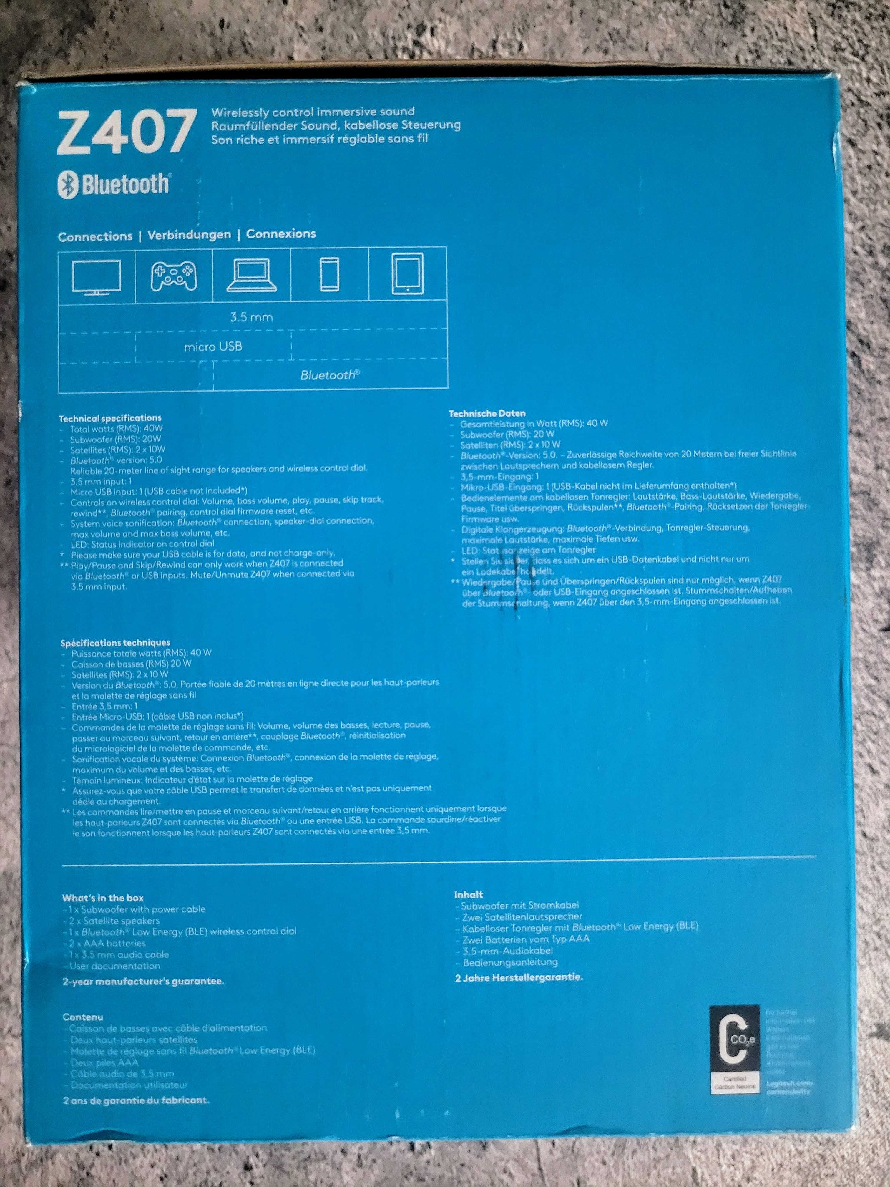 Głośniki Logitech Z407 2.1 Bluetooth