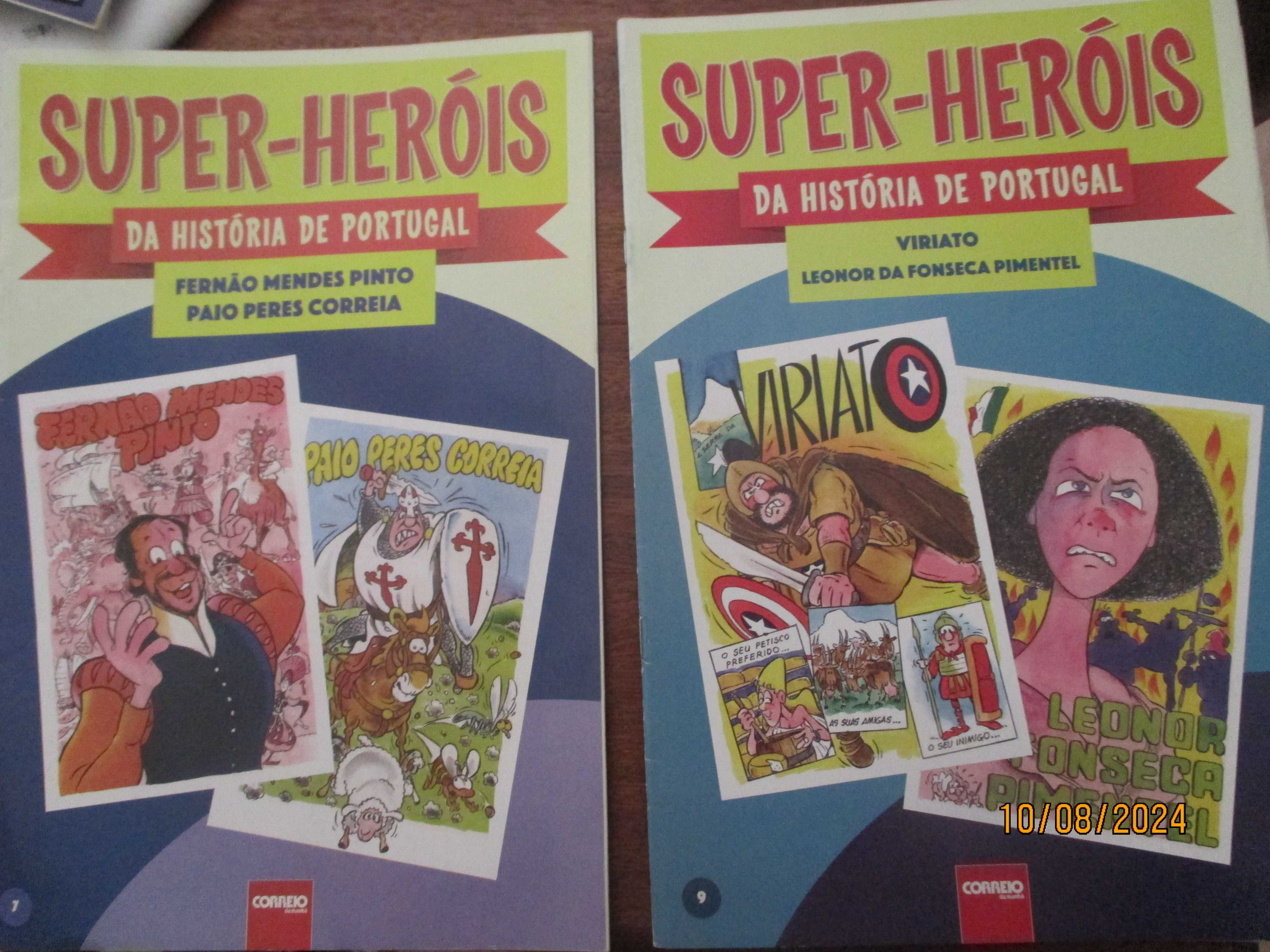 9 peq. livros banda desenhada  - Super heróis da história de Portugal