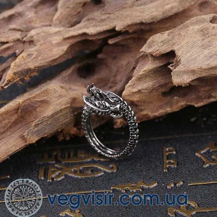 Шикарное регулируемое кольцо Дракон с драконом готические унисекс