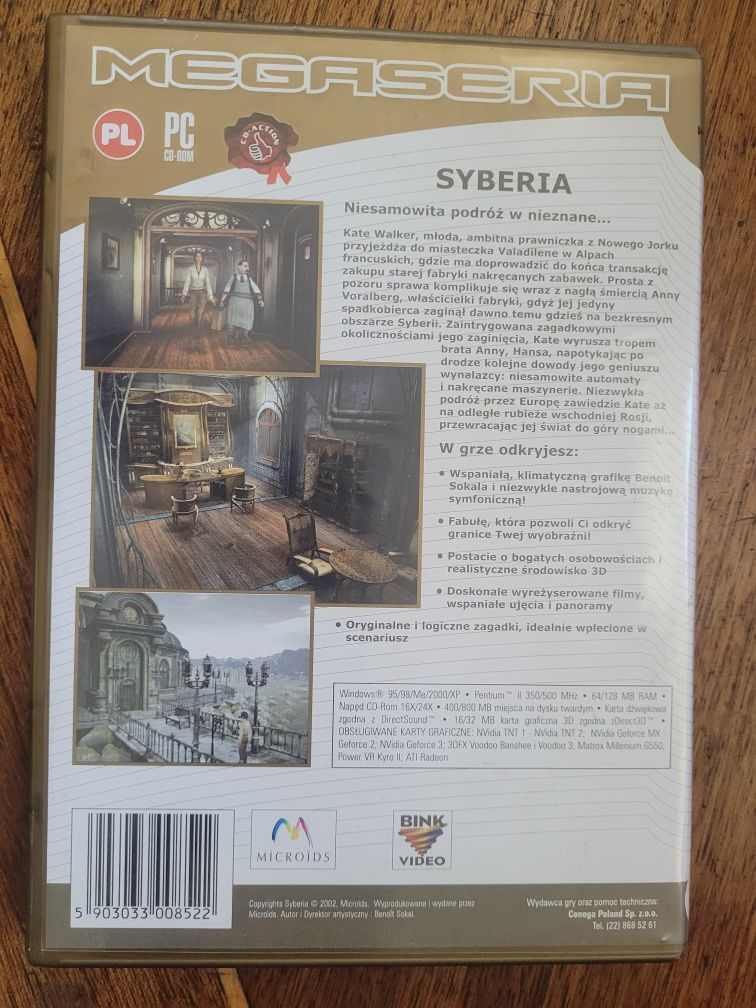 PC CD-ROM Syberia 2002 Microids PL