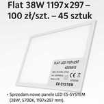 Nowe panele LED ES-SYSTEM Flat 38W 1197x297