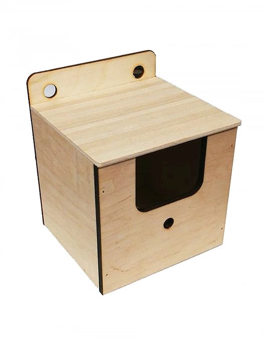 Budka lęgowa dla papugi Zeberki Amadyny 13x12x15,5cm P-79