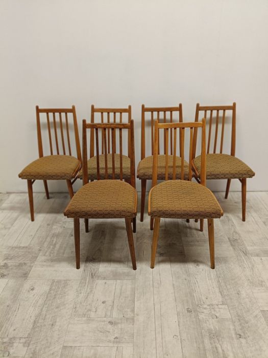 krzeslo krzesła komplet Czechosłowacja lata 70-te vintage design