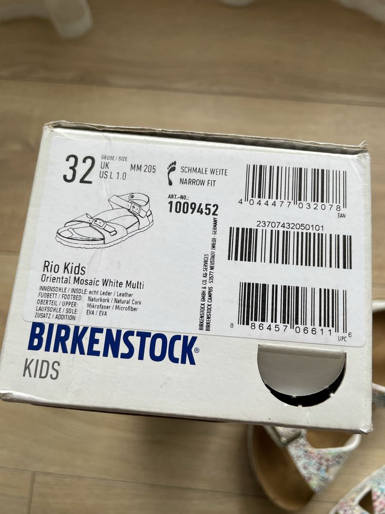 Birkenstock rio sandaly sandalki 32 skorzana wkladka na korku oryginal