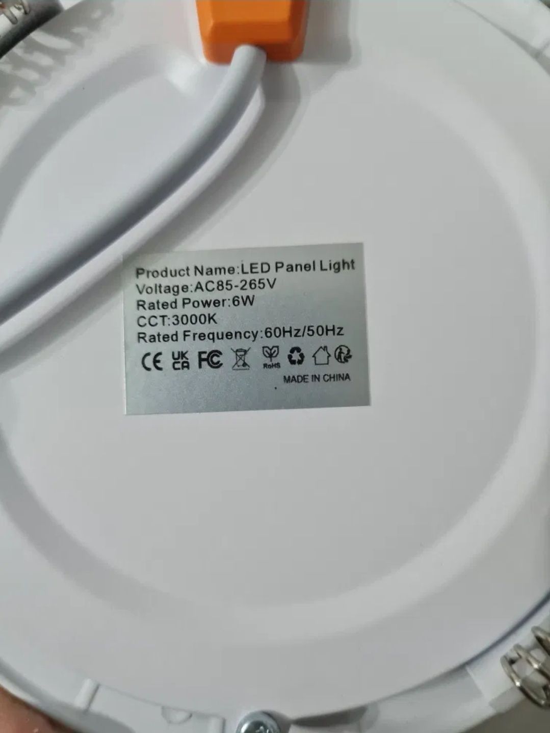 Oprawa płaska sufitowa wpuszczana oczko lampa LED 6W 3000K panel 10 sz