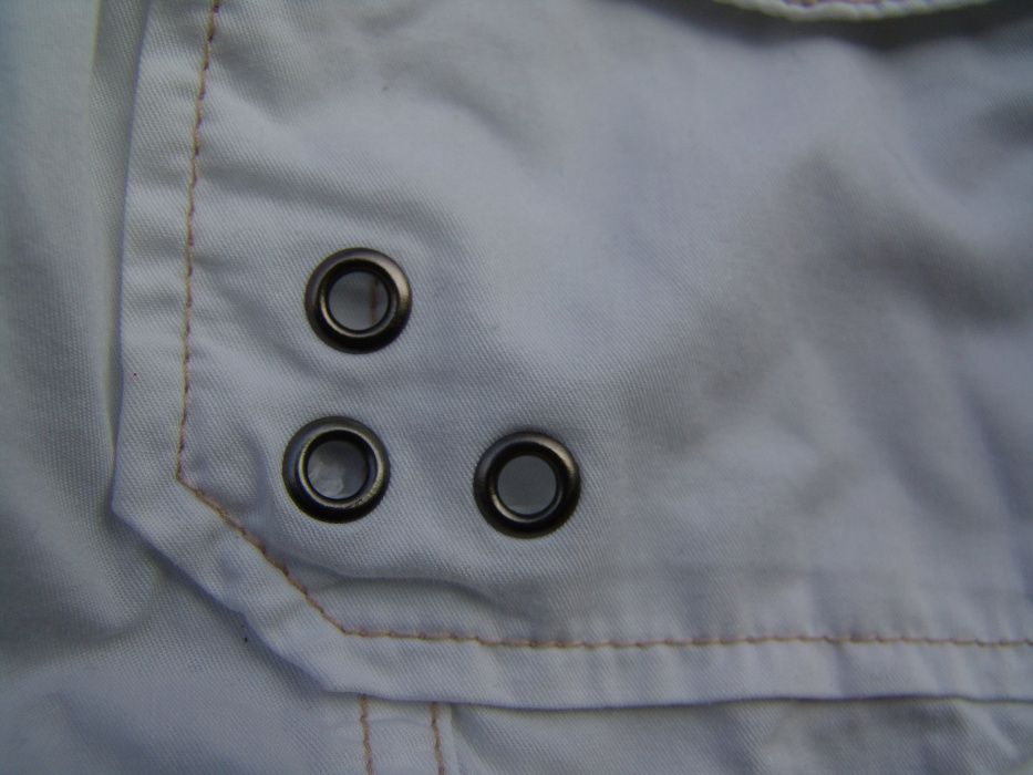 Biała zapinana bluzka krótki rękaw INFLUENCE M 38