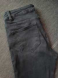 spodnie jeansowe jeansy rurki reserved 36 grafit