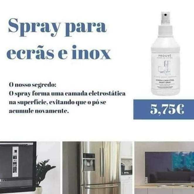 Spray inteligente ecrãs e inox prouvé