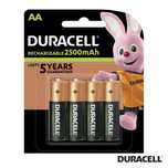 4X DURACELL Pilha Ultra Recarregável AA - 2500 mAh