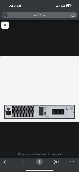 Zasilacz awaryjny APC Easy-UPS SRV 1000VA/800W 2U 230V 3XIEC C13, ICS