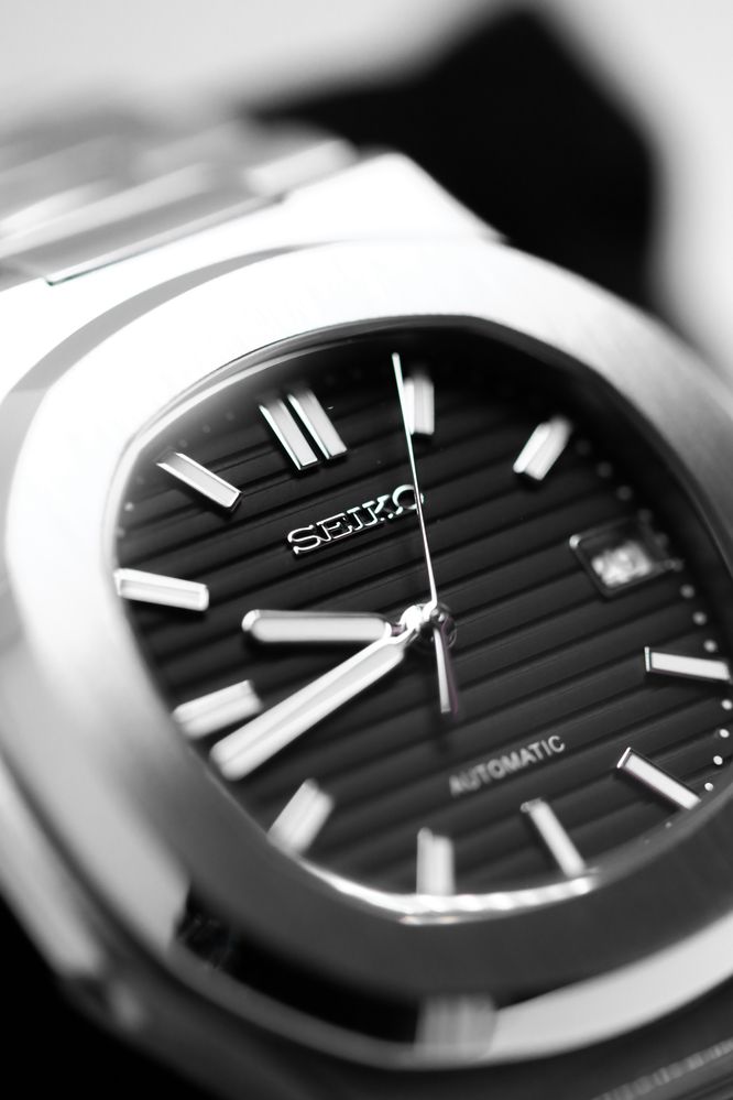 Zegarek Custom Seiko Mod Nautilus Black