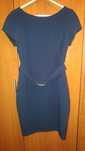 Vestido azul com cinto