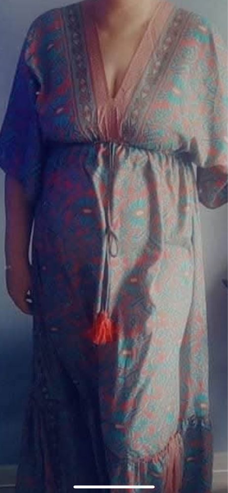 Sukienka jedwabna boho