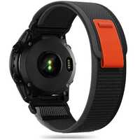 Tech-Protect Nylon Garmin Fenix 5 / 6 / 6 Pro / 7 Black/Orange