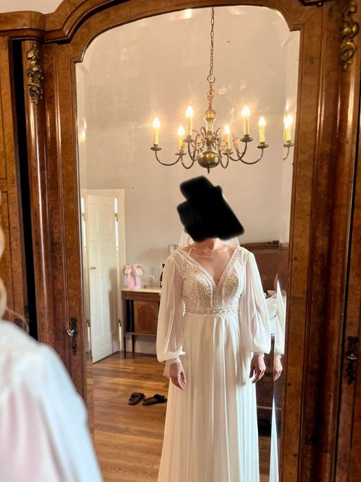 Suknia ślubna w stylu boho - stan idealny