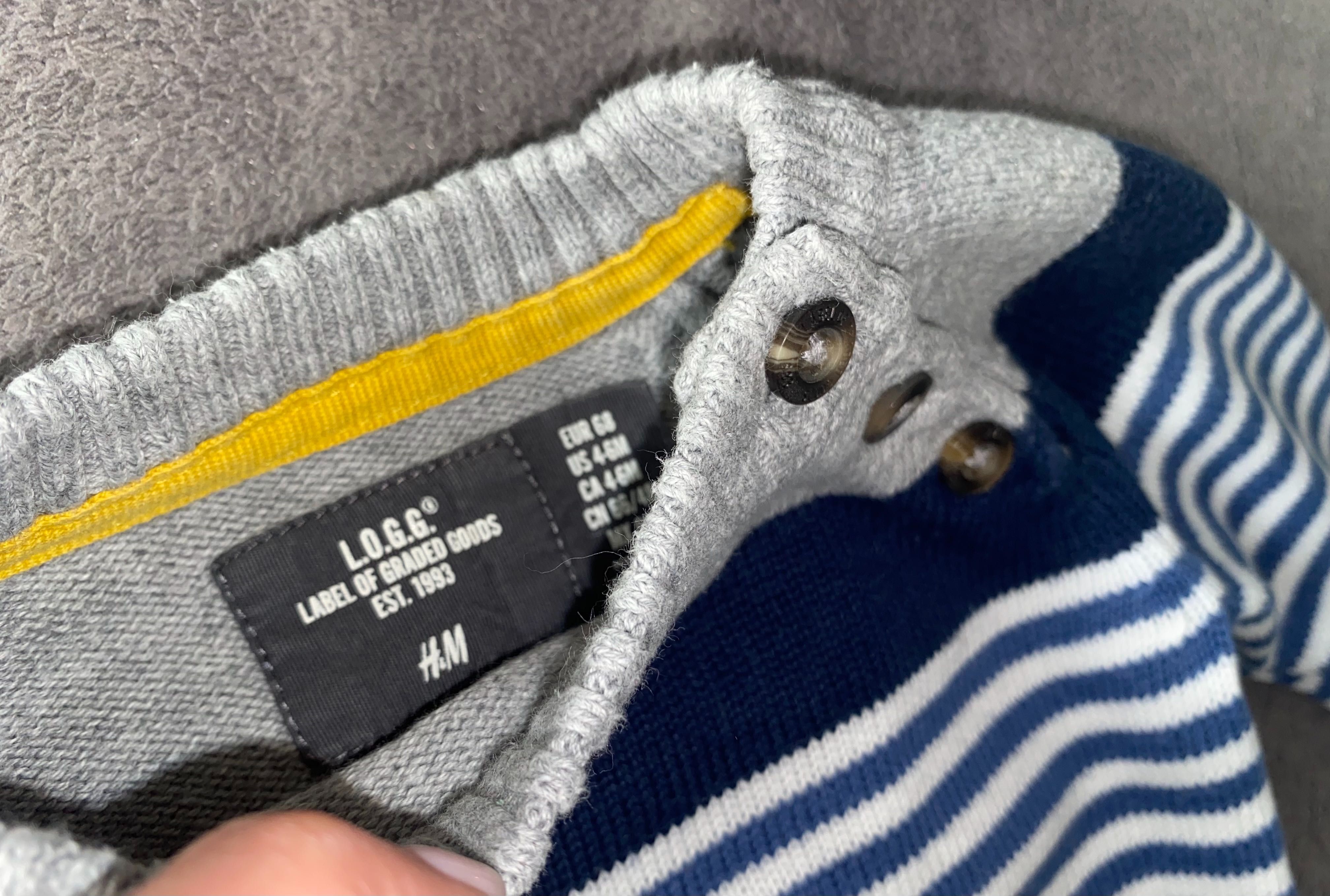 H&m sweterek chłopięcy barwy żeglarskie r. 68
