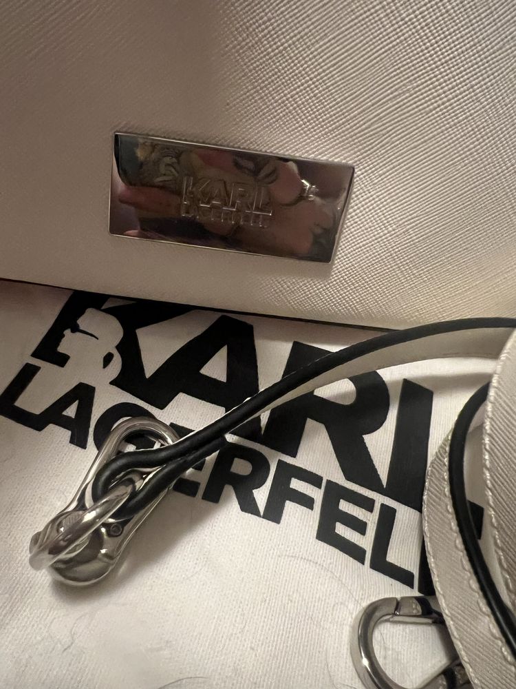 Torebka Karl Lagerfeld bugatti biala
