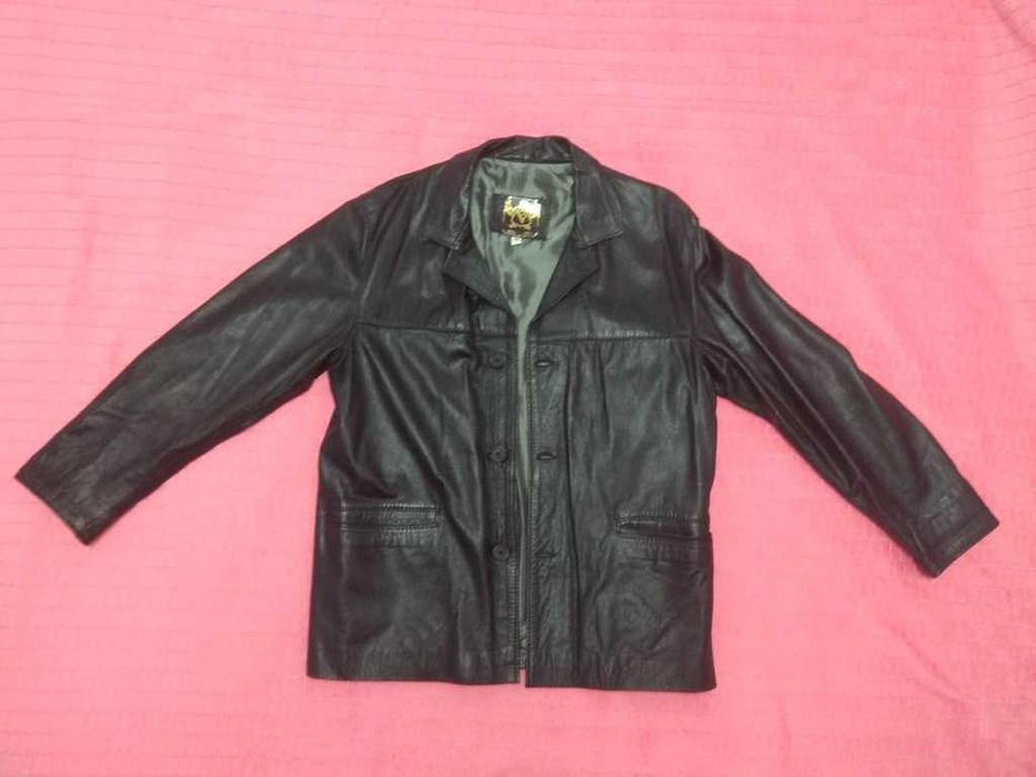 Мужской кожаный пиджак - Б/У -
