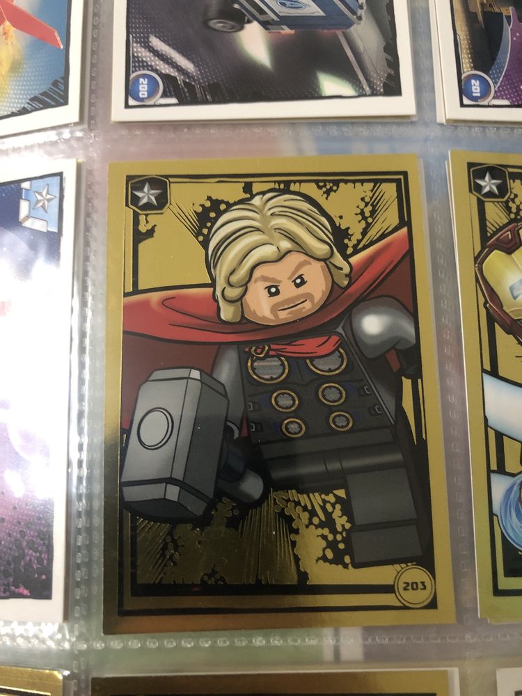 Karta Lego Avengers złota karta 203 Thor