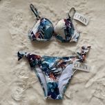 Corin Kostium kąpielowy Bikini 65D + figi M z motywem roślinnym