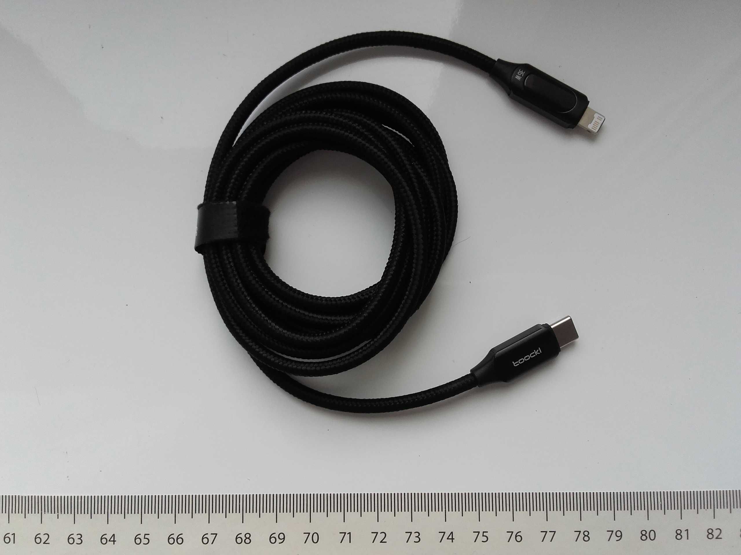 Toocki kabel USB-C do iPhone PD 36W transmisja danych, Lightning