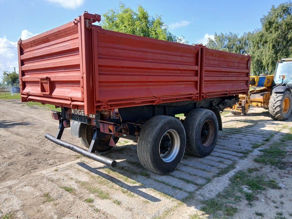 Przyczepa Tandem Kogel ZK 18 ,92r ,na resorze,wywrot  na  trzy  strony